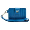 Wolf 1834 Mimi Credit Card Holder With Wristlet In In Blue