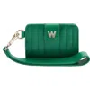 Wolf 1834 Mimi Credit Card Holder With Wristlet In In Green
