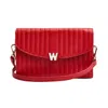 Wolf 1834 Mimi Crossbody Bag With Wristlet In Red In Red