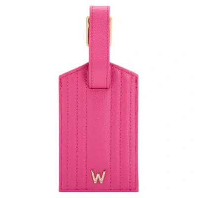 Wolf Mimi Luggage Tag In Mimi Pink