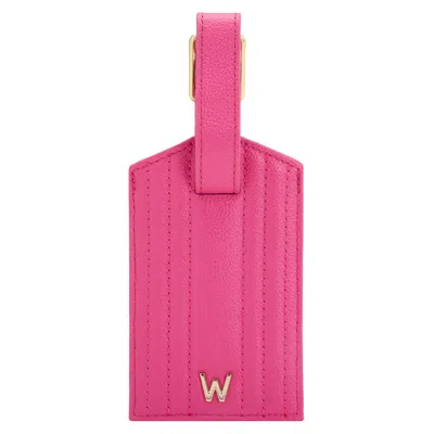 Wolf Mimi Luggage Tag In Pink