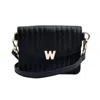 Wolf Mimi Mini Bag With Wristlet & Lanyard In Black