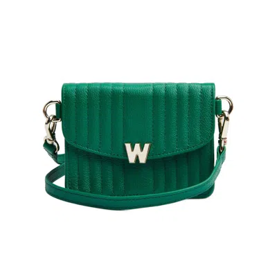 Wolf Mimi Mini Bag With Wristlet & Lanyard In Green