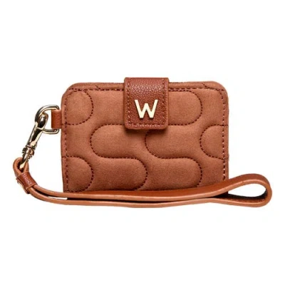 Wolf Mimi Swirl Card Case In Mimi Swirl Nutshell Brown