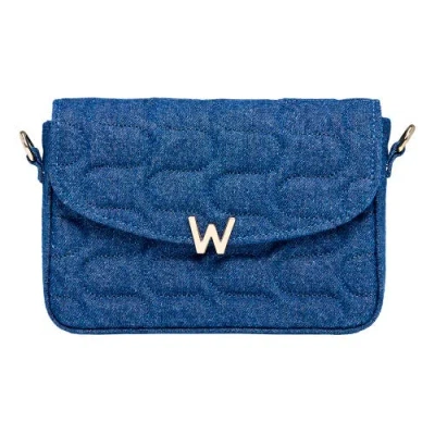 Wolf Mimi Swirl Shoulder Bag With Scarf In Denim
