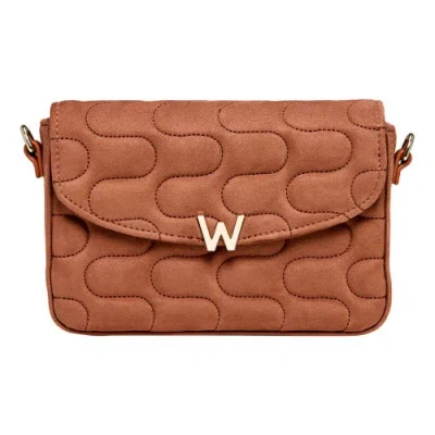 Wolf Mimi Swirl Shoulder Bag With Scarf In Nutshell Brown