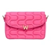 Wolf Mimi Swirl Shoulder Bag With Scarf In Pink Flash