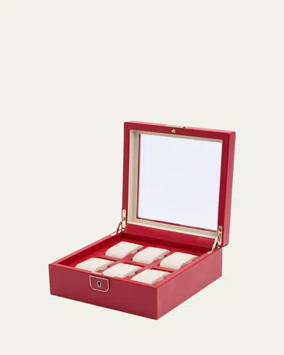 Wolf Palermo 6-piece Watch Box In Red