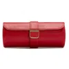 Wolf Palermo Double Watch Roll With Jewelry Pouch In Red