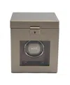 Wolf Palermo Single Watch Winder With Jewelry Storage In Gray