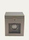 Wolf 1834 Palermo Single Watch Winder With Storage In Pewter