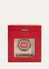 Wolf 1834 Palermo Single Watch Winder With Storage In Red