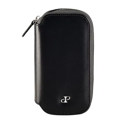 Wolf Philipp Double Watch Zip Case In Black