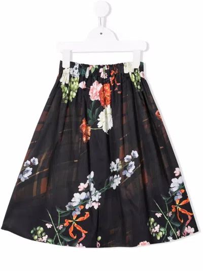 Wolf & Rita Babies' Winter Lady Printed Skirt In Black
