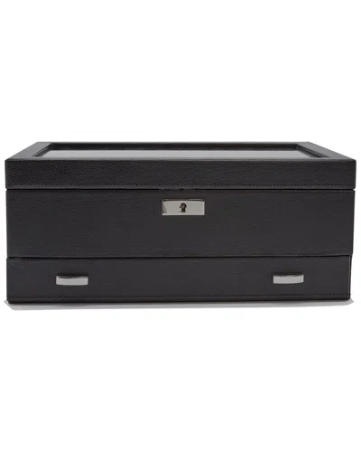 Wolf Roadster 10pc Watch Box With Drawer In Black