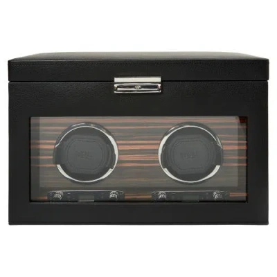 Wolf Roadster Double Watch Winder With Storage In Black