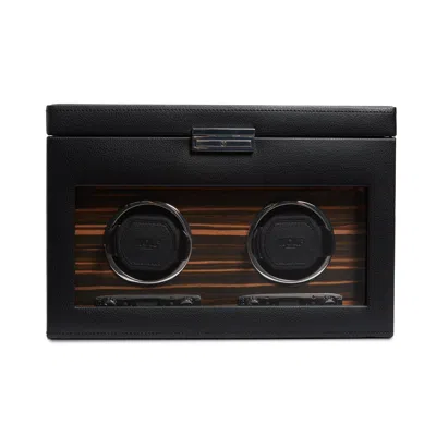 Wolf Roadster Double Watch Winder With Storage In Black