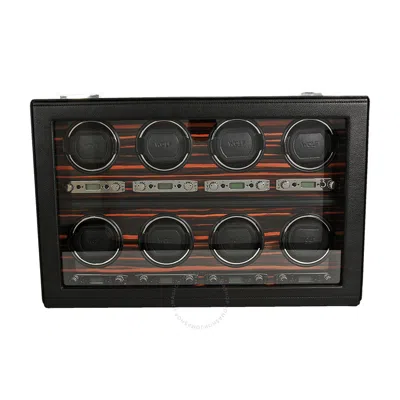 Wolf Roadster Eight Piece Watch Winder With Cover 459356 In Black