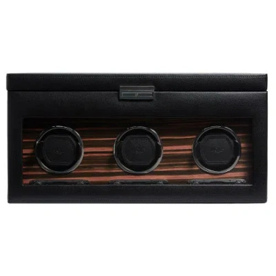 Wolf Roadster Triple Watch Winder With Storage In Black