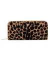 Wolf Savanna Leopard Print Long Zip Wallet In Pattern