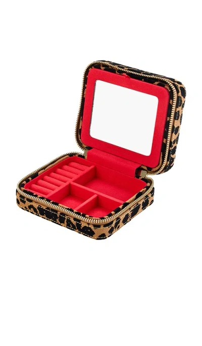 Wolf Savanna Print Zip Travel Case In Multi