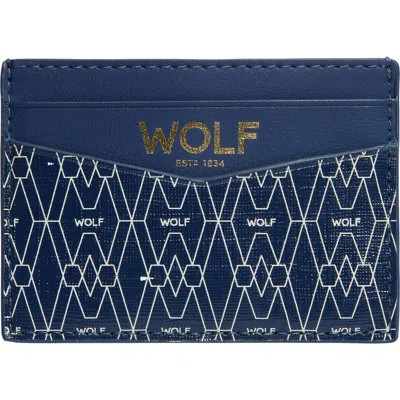 Wolf Signature Cardholder In Signature Blue