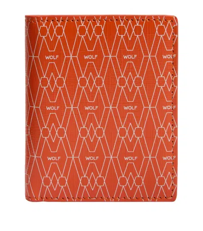 Wolf Signature Id Card Case In Orange