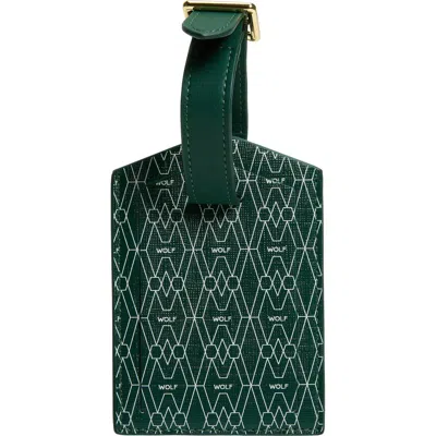 Wolf Signature Luggage Tag In Signature Green