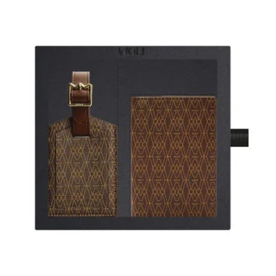 Wolf Signature Passport & Luggage Tag Gift Set In Brown