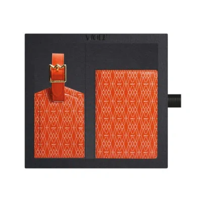 Wolf Signature Passport & Luggage Tag Gift Set In Orange