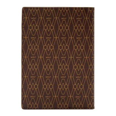 Wolf Signature Passport Sleeve In Brown