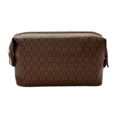 Wolf Signature Washbag In Signature Brown