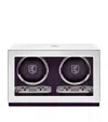 Wolf Silver Double Watch Winder In Brown