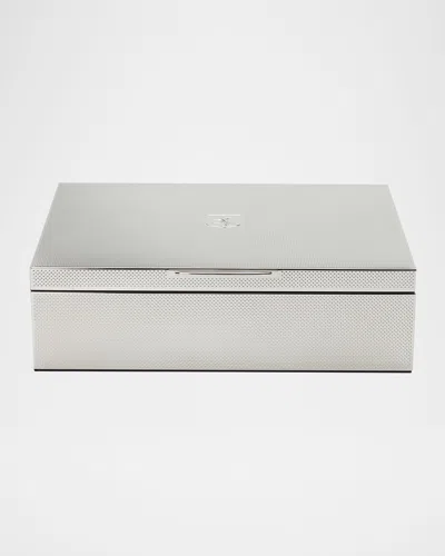 Wolf Silver Large Watch, Jewelry, & Legacy Box In White