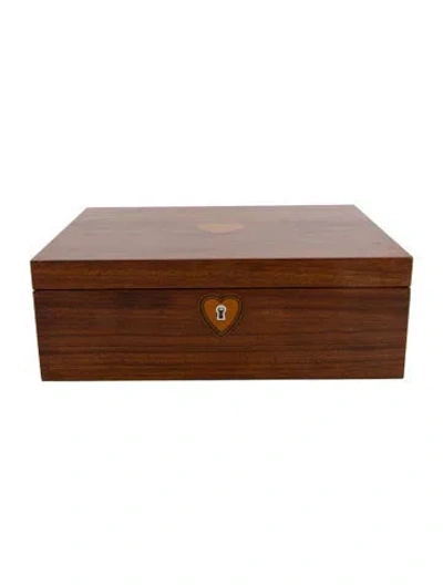 Pre-owned Wolf 'sleeping Beauty' Jewelry Box In Brown