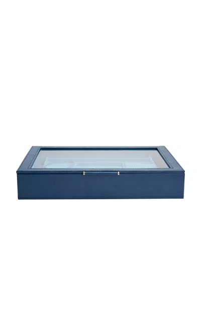 Wolf Sophia Leather Jewelry Box In Blue