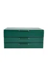 Wolf Sophia Leather Jewelry Box In Green