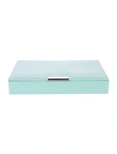 Pre-owned Wolf Stackable Jewelry Box. In Blue