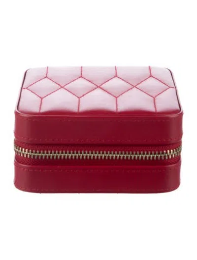 Pre-owned Wolf Travel Jewelry Box In Red