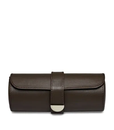 Wolf Vegan Earth Triple Watch Roll In Brown
