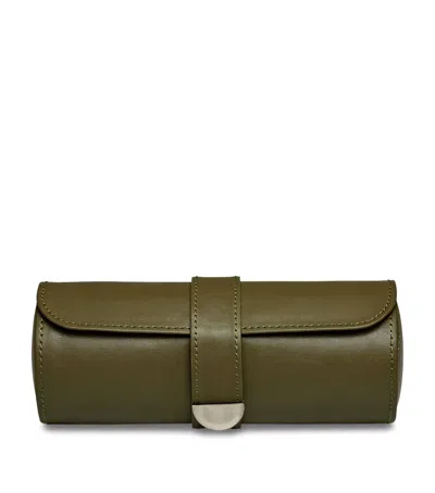 Wolf Vegan Earth Triple Watch Roll In Green