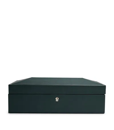 Wolf Vegan Leather 10-piece Watch Box In Green