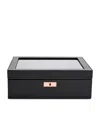 Wolf Vegan Leather Axis 8-piece Watch Box In Silver