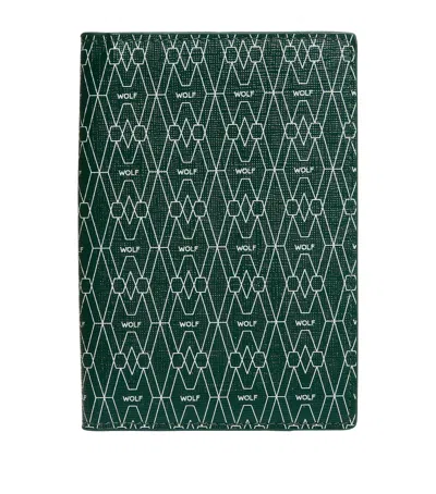 Wolf Vegan Signature Passport Sleeve In Green