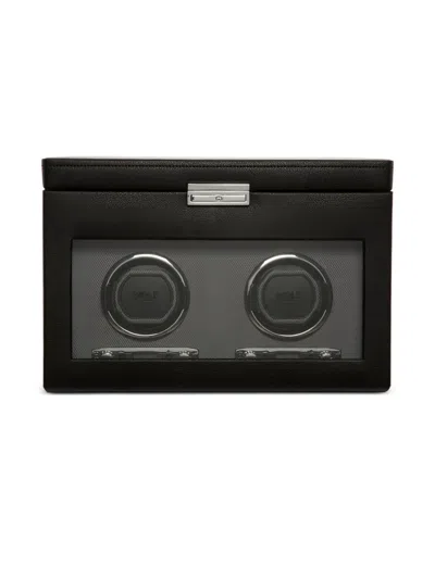 Wolf Viceroy Uhrenbeweger 2 Uhren (23cm X 34cm) In Black