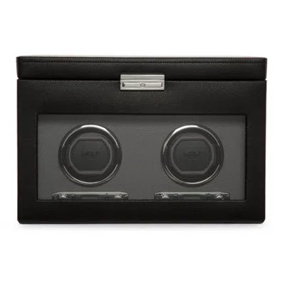 Wolf Viceroy Double Watch Winder With Storage In Black