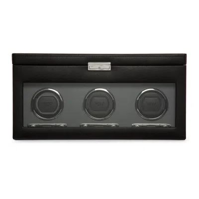 Wolf Viceroy Triple Watch Winder With Storage In Black