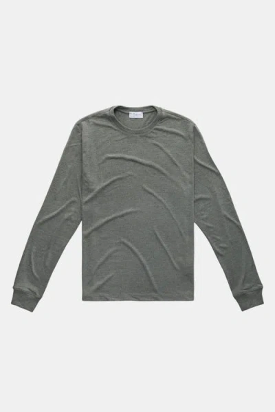 Wolf Vs. Goat (wvg) Heavyweight Long Sleeve Viscose Jersey Crewneck In Grey