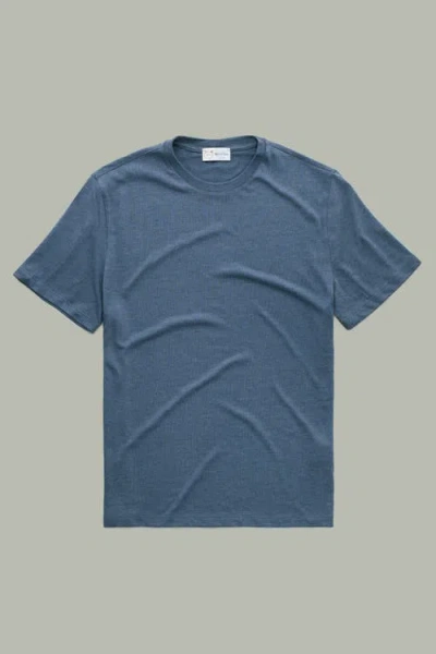Wolf Vs. Goat (wvg) Heavyweight Short Sleeve Sorona Crewneck In Blue