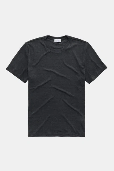 Wolf Vs. Goat (wvg) Heavyweight Viscose Interlock Short Sleeve Crewneck In Black